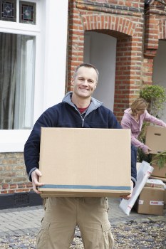 House movers preparing a residential move in Lambeth