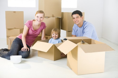 Professional packing materials and boxes prepared for a Lambeth home move
