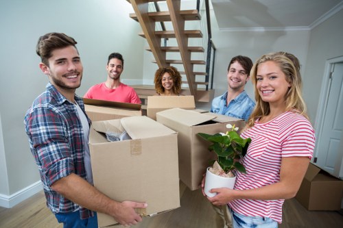Local movers preparing a home relocation in Lambeth