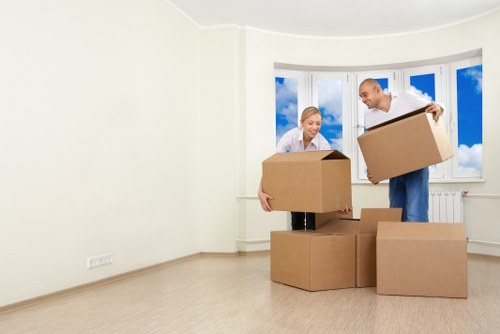 Man and van removals team handling a local move in Lambeth
