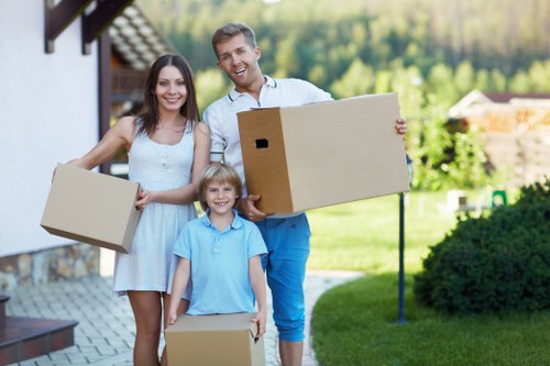 Local commercial movers handling office relocation items in Lambeth